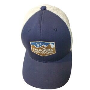 Trucker Mesh Flex Fit Hat Cap California Landscape Supply Ceres CA L /XL Good